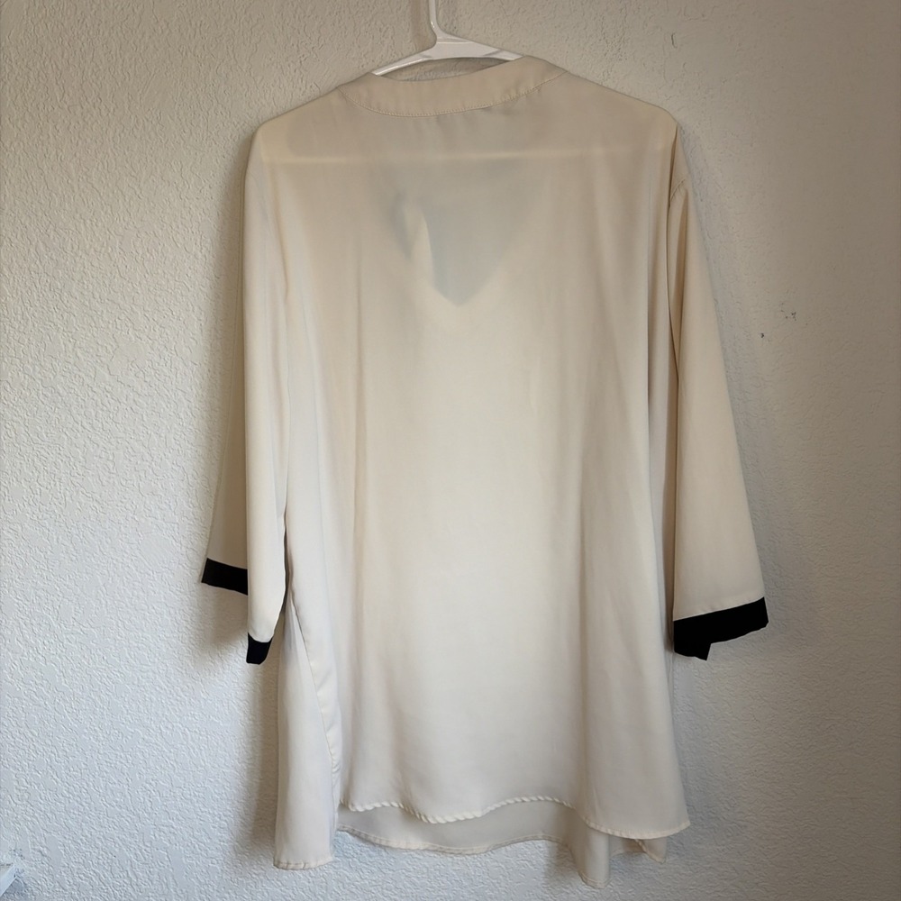 Bloomchic Size 18-20 Dressy Soft Work Blouce Shirt Top With Tie - Picture 3 of 6